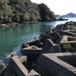 湯川海水浴場河口部の釣り場紹介、和歌山県南紀那智勝浦の河口部でチニングとシーバスにオススメの釣り場