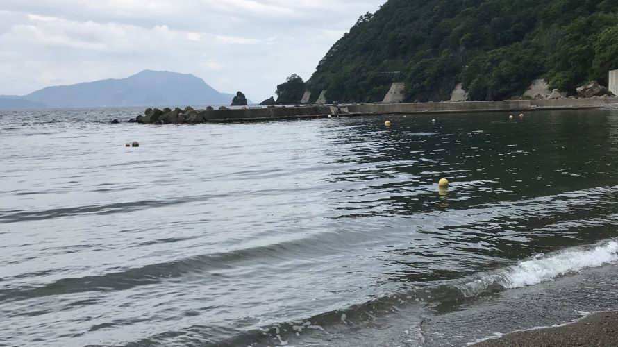 遊子海水浴場のプチ堤防の釣り場紹介、福井県常神半島のエギングにオススメのちょこっと隠れた穴場堤防