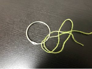 Tightening a half hitch in a T shape to keep it straight