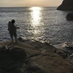 日置大向出城下の釣り場紹介、和歌山県南紀日置の北西風に強い隠れたエギングにオススメの地磯